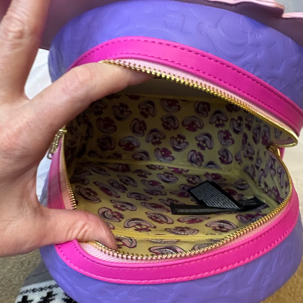 Disney Loungefly Cheshire Cat Plush Mini Backpack - Picture 4 of 5